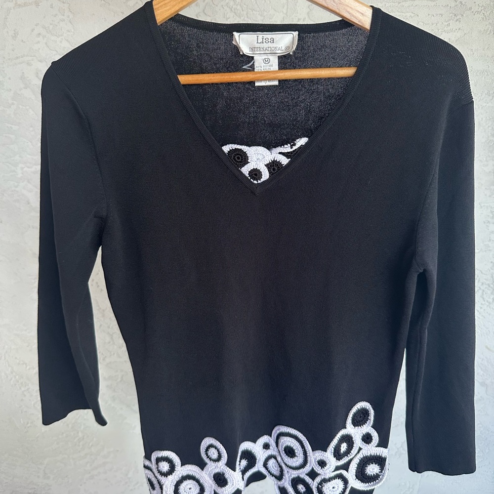 Black and White Women's Top